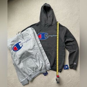 Champion Dark Gray and Light Gray Hoodies NWT